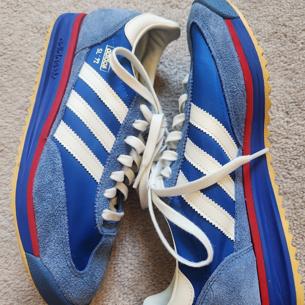 adidas Blue and White Classic Logo Sneaker Interior